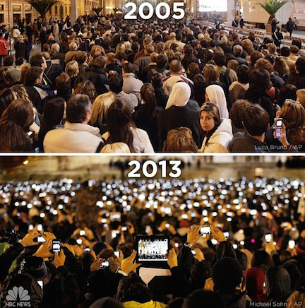 Visitors to the pope (source: Business Insider)